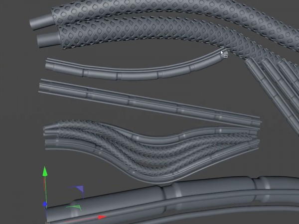 Cavi scolpiti con gli spline