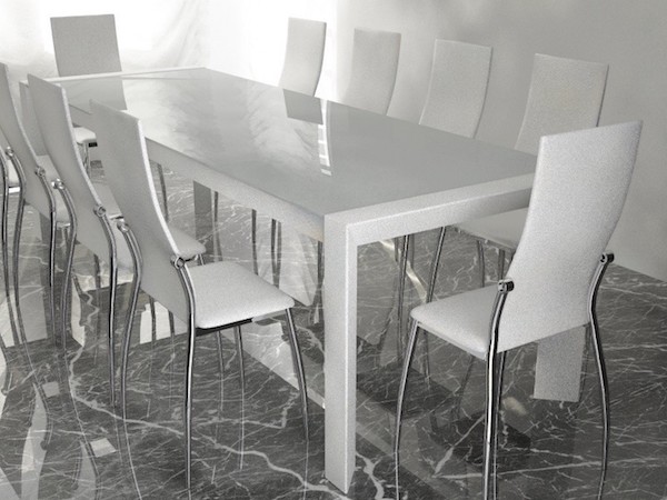 Tavolo moderno con sedie