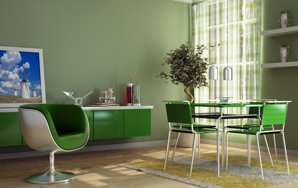 green dining room