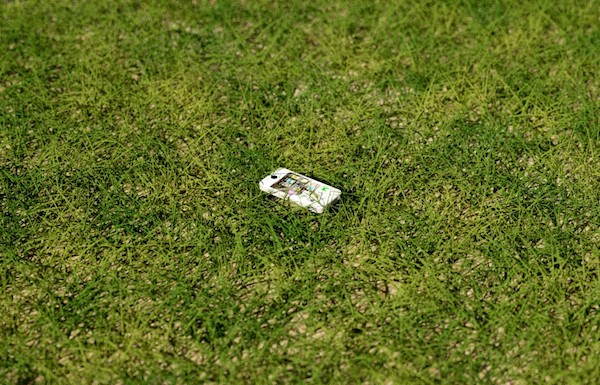 iphone nell'erba 