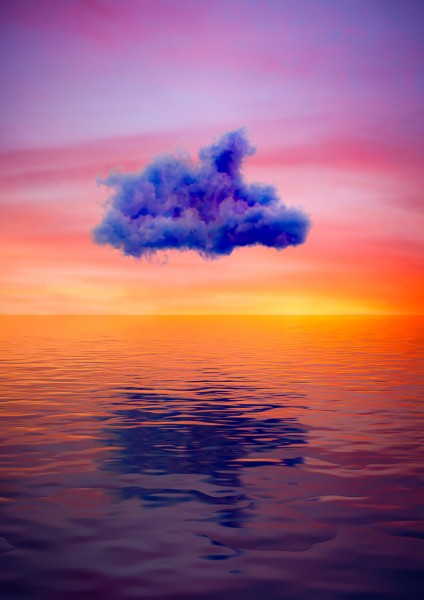 Cloud above the sea