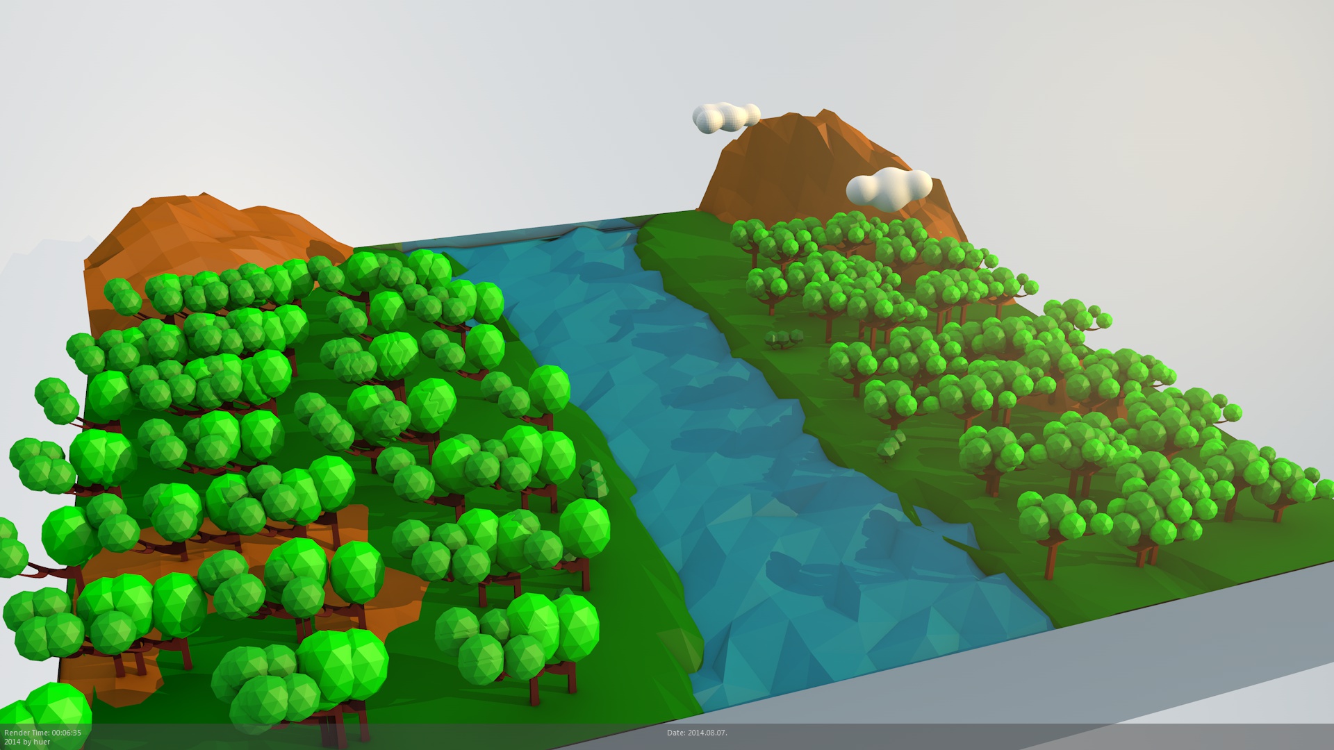 low poly landspace