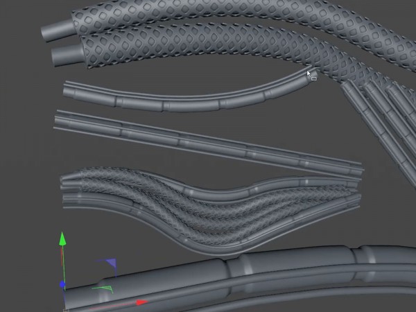 Braided cables using splines