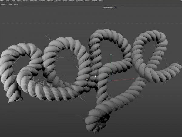 3D rope with Hairs