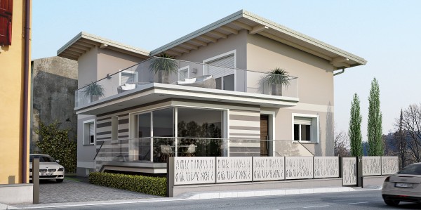 rendering esterno villa