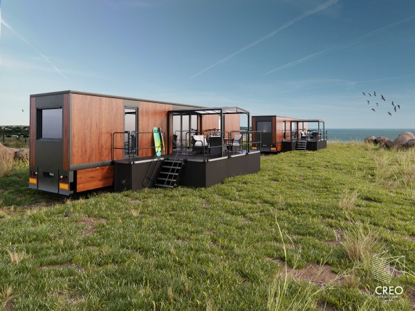 Mobile hotel by the Baltic Sea