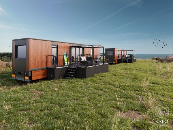 Mobile hotel by the Baltic Sea