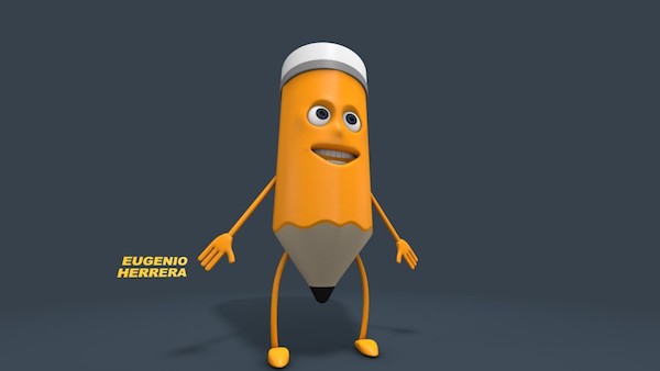 Pencil character C4D R