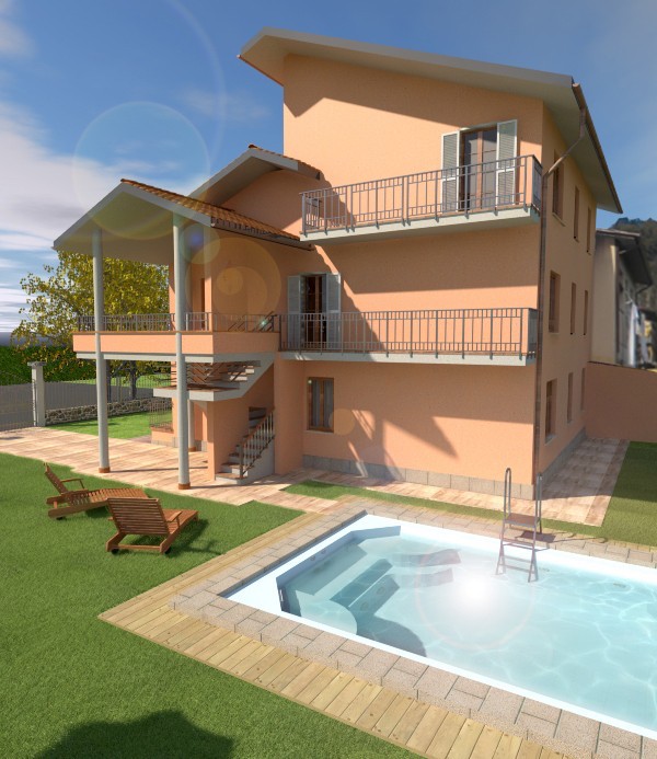 villa con piscina