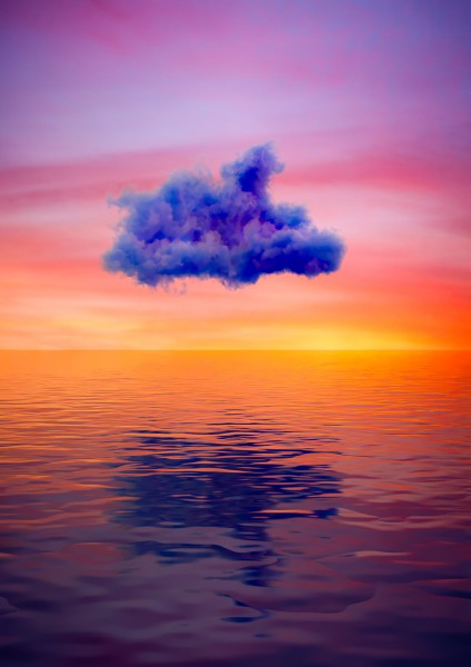 Cloud above the sea