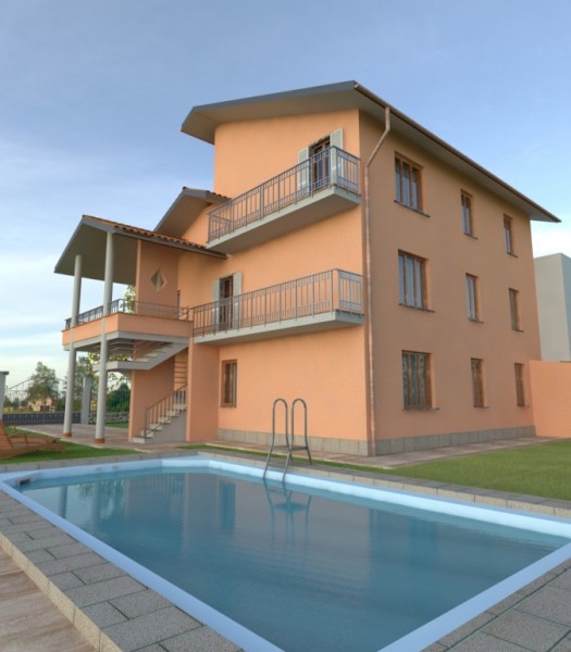 villa con piscina