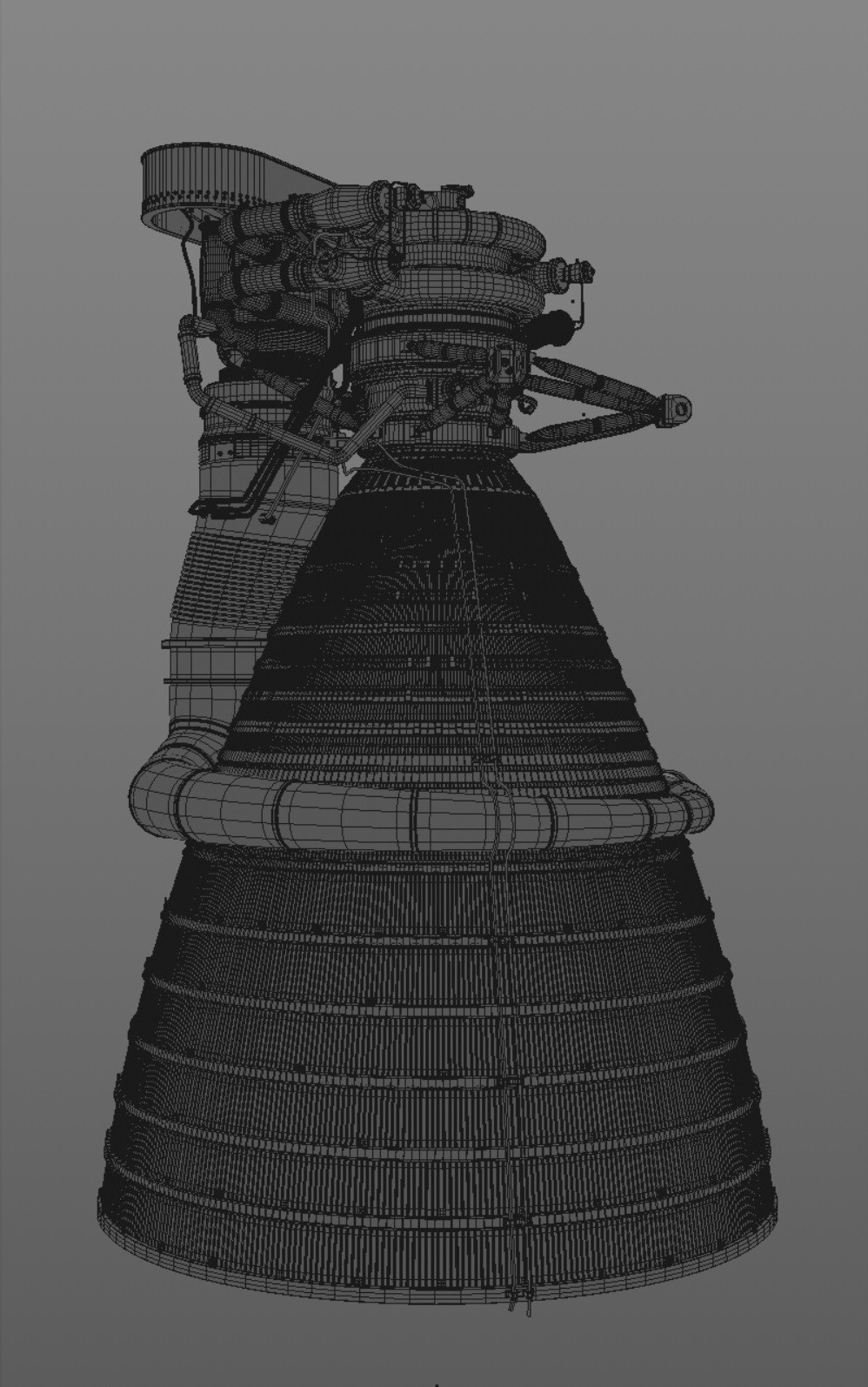 Rocketdyne F-1  Engine Wireframe #1