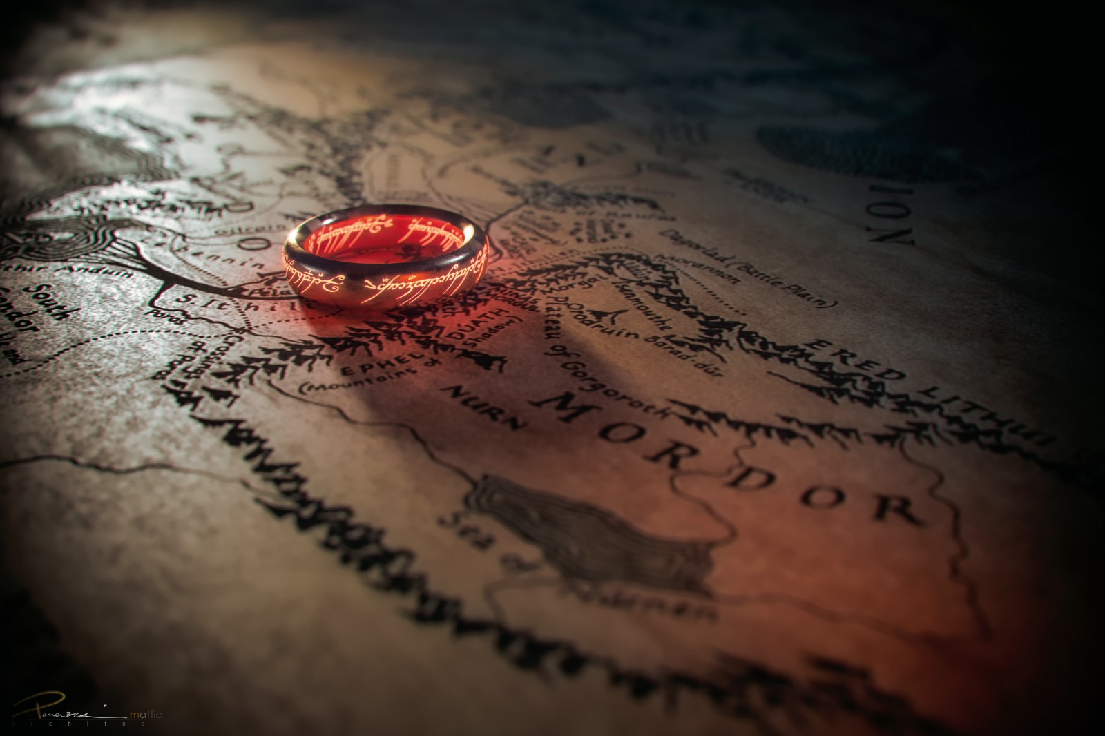 ONE RING WITH MAP SIGNED
