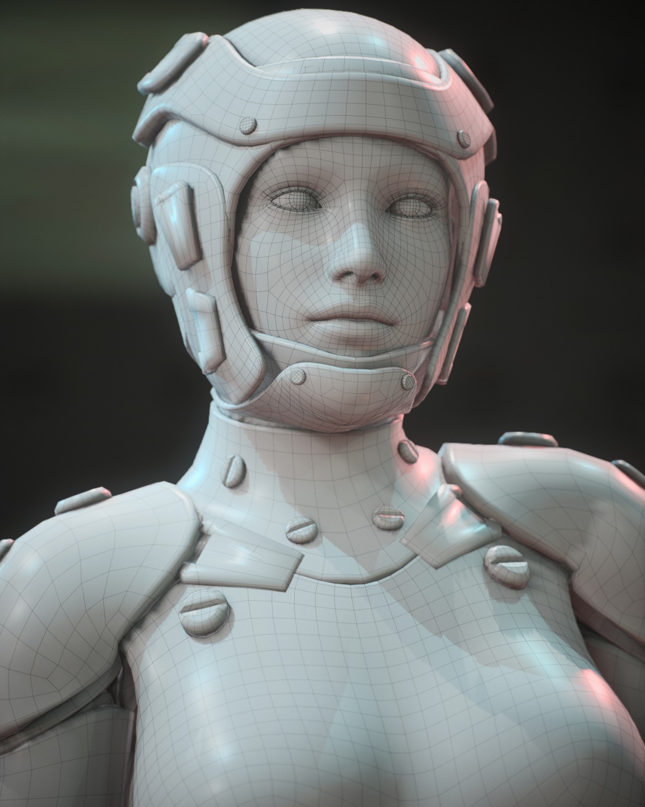 Oscar creativo Cyber warrior zbrush (3)