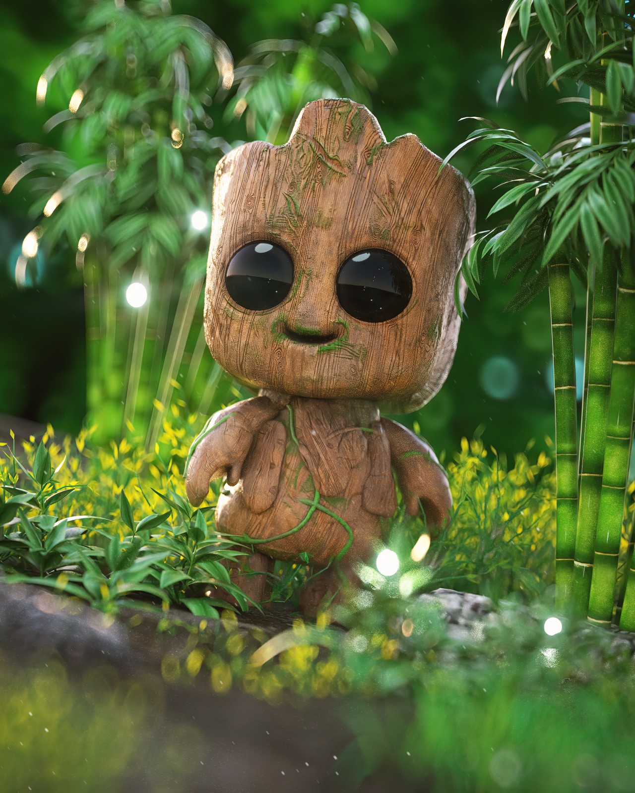 Oscar creativo Octane render Baby Groot (5)