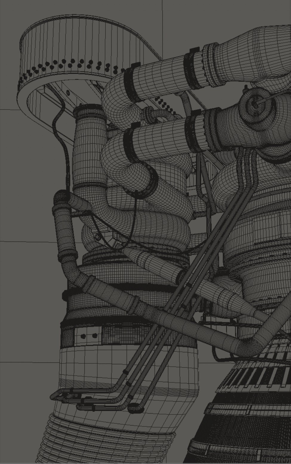 Rocketdyne F-1  Engine Wireframe #1