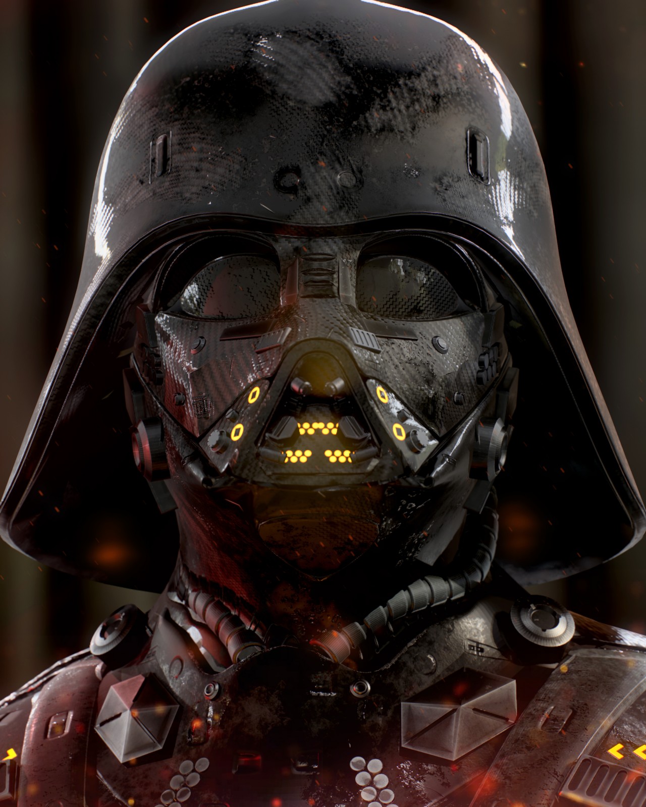 osacr creativo render 3d darth vader  octane render (2)