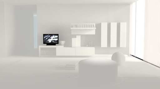 Senza ambient occlusion con luce lineare di intensità ridotta al 70%