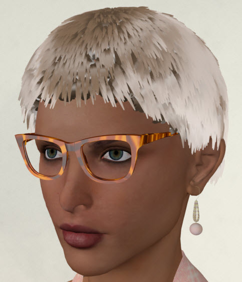 Foto di una testa, i capelli risultano particolarmente grossi e non come quelli che si ottengono applicandoli ad una normale sfera di c4d