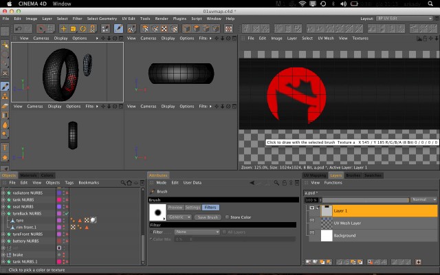 allego screen, come vedete la selezione c'è infatti il brush agisce dentro essa, ma non delimita i classici bordi in stile photoshop