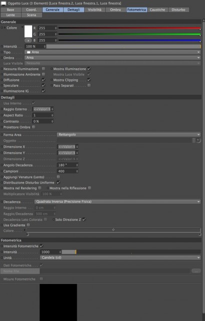 Setting luci area