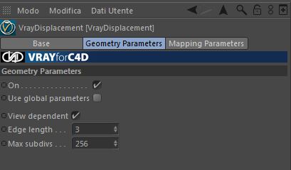SETTAGGI DEL TAG DISPLACEMENT