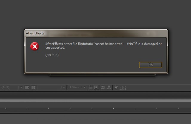 Errore quando importo la cartella del progetto di C4D su AE CS6