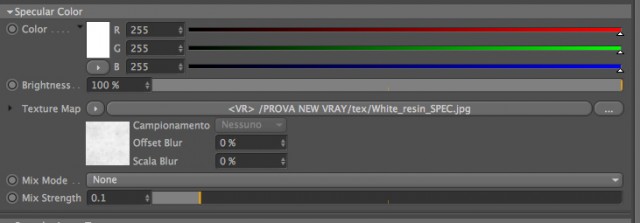 vray shader senza filtro nello specular