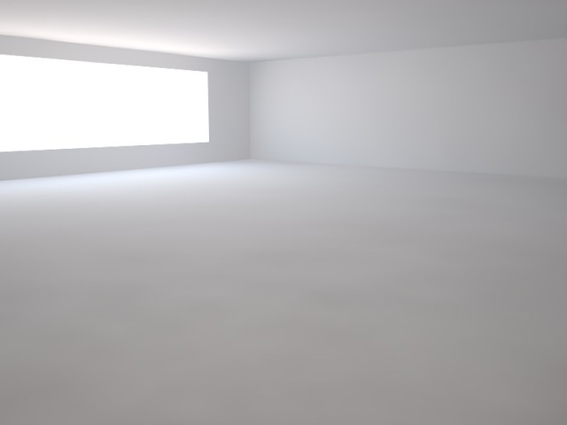 Questa con il solo cielo attivato<br />notare l'illuminazione della stanza