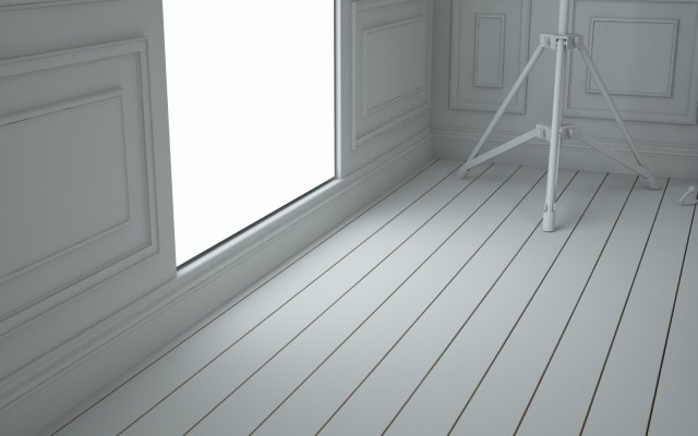 Luce area appena all'interno degli infissi.
