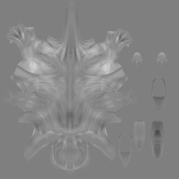 Mappa displacement generata in zbrush