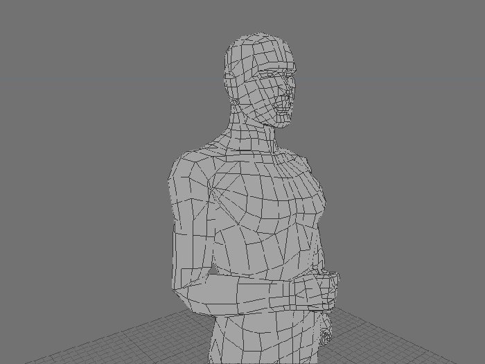 Low Poly prima di sculpt in ZBrush