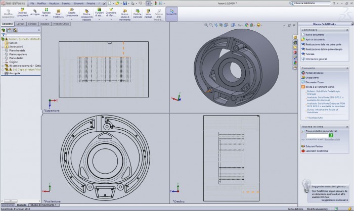 schermata Solid Works