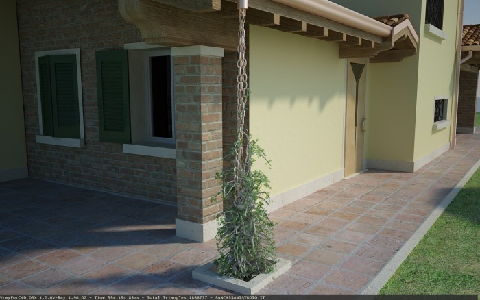 Modello depurato di displacement di 2 materiali e senza erba 3D