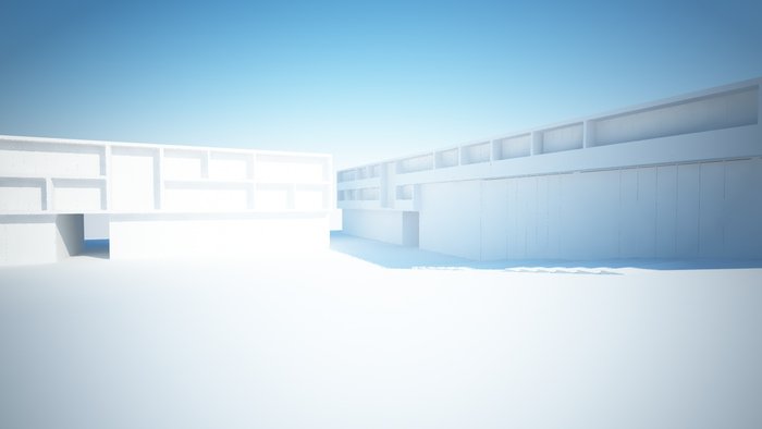 edificio senza materiali con solo gi