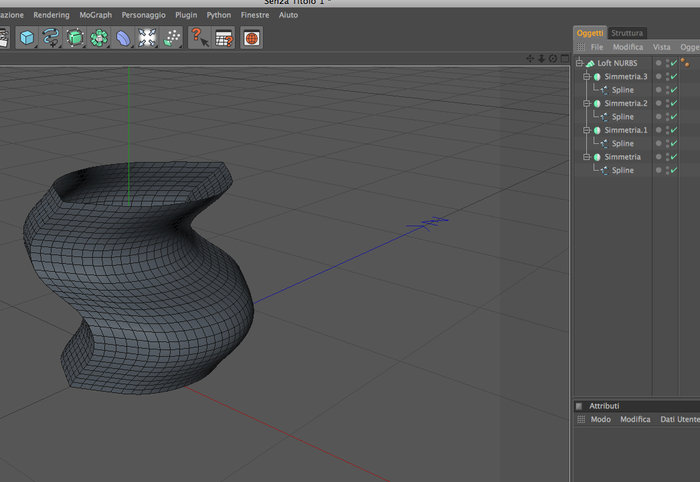 img 3_ copia delle simmetrie (figlie) alla loft nurbs (perche nn ci sono i tappi?????)