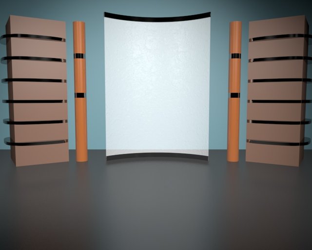 Come si vede dal rendering, manca tutto lo sbrilluccichio generale e quello specifico della parete arcuata al centro...