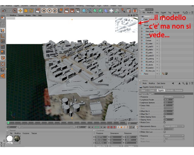 Ho fatto una picola regione render per far vedere che il modello c'e' ma non viene visualizzato.