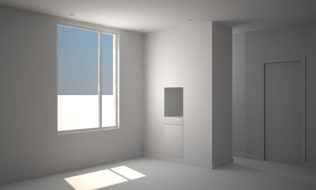 Come commento da pocket<br /><br />Luci area al 100%, decadenza quadratica inversa, intensità fotometrica 1000Cd<br />Camera fisica <br />f/stop = 2<br />iso = 200<br />velocita' otturatore = 1/250s<br />intensita' vignettatura = 60%-70%