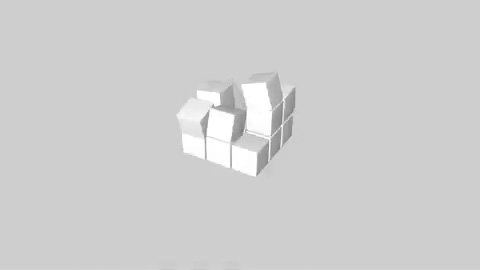 Un momento della crescita del cubo