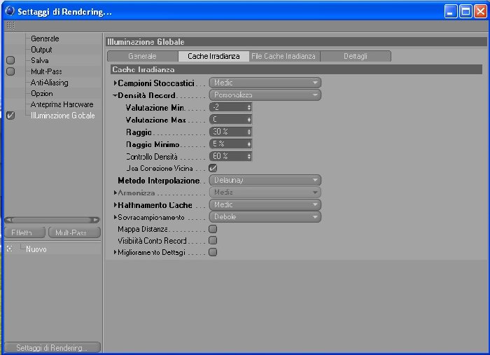settaggi AR3 C4D11